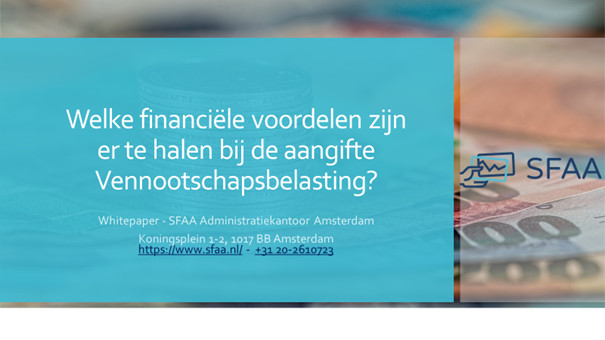 vennootschapsbelasting SFAA | Financieel Administratiekantoor & Advies