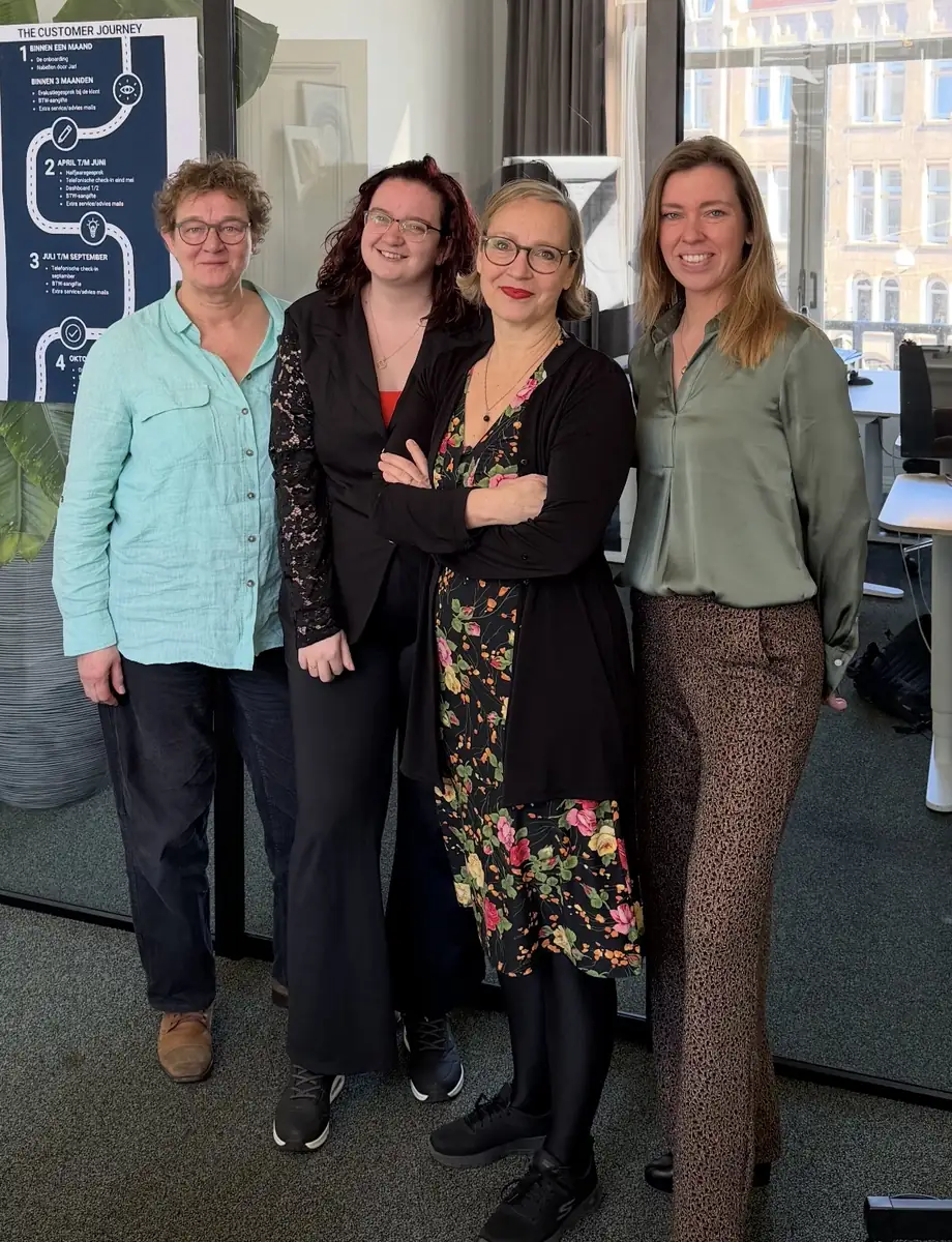 Mieke Visscher, Jakira van der Tuuk (SFAA), Jantine Kraaijeveld en Sharon Ullers